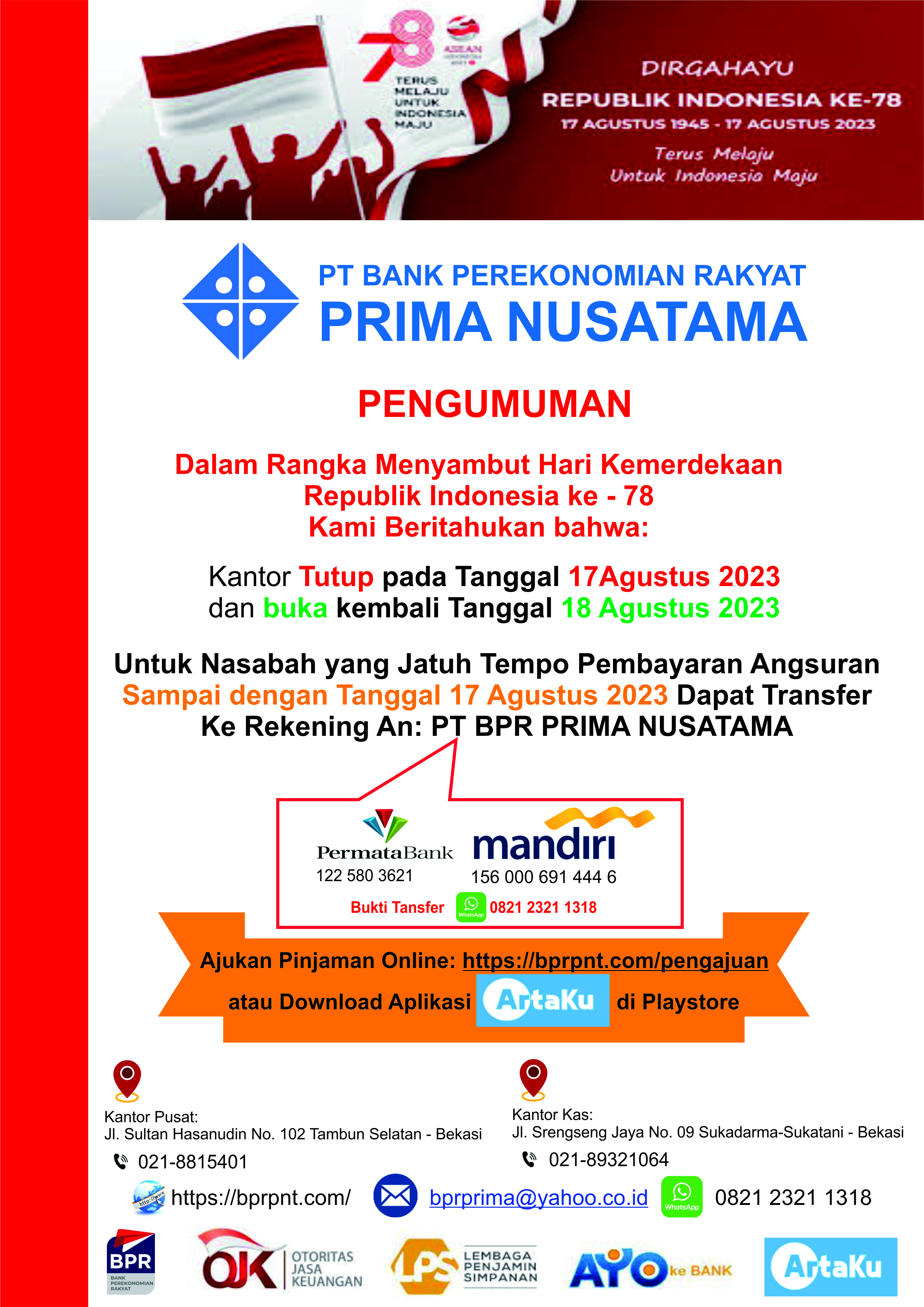 LIBUR HARI KEMERDEKAAN